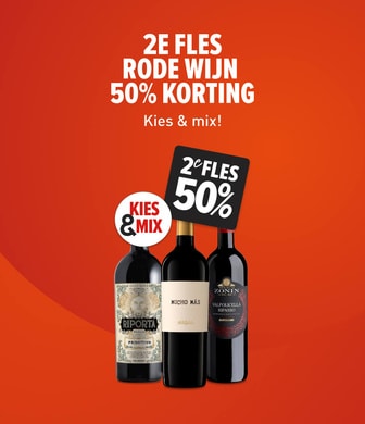 Kies en mix je favoriete rode wijn: nu 2e fles halve prijs